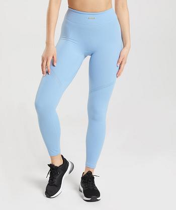 Gymshark Whitney Mesh Ženske Tajice Plave | HR 3993WNB